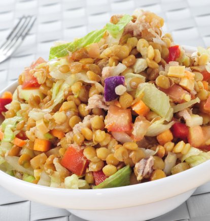 Ensalada de lentejas (Imagen: Depositphotos).