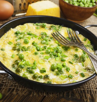 Tortilla de guisantes. (FOTO: Depositphotos).