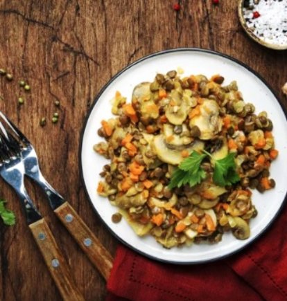 Plato de lentejas. Depositphotos.