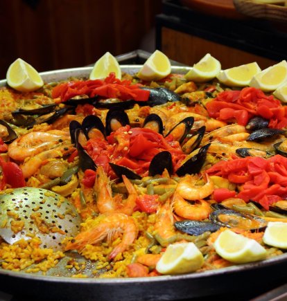 Paella de marisco.