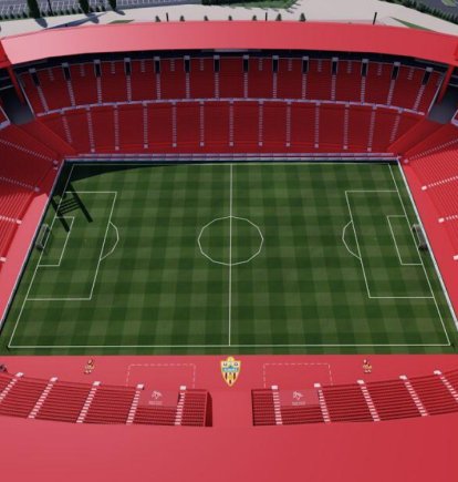 El club presentó hace cinco años la Fase 2 del Mediterráneo y así quedaría el estadio tras la remodelación.