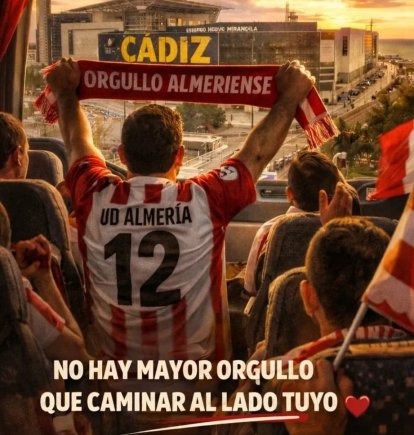 La foto que ha publicado la Peña Orgullo Almeriense en sus redes sociales.