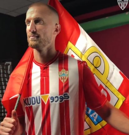 Foto de Rodrigo Ely en las redes sociales del Almería.