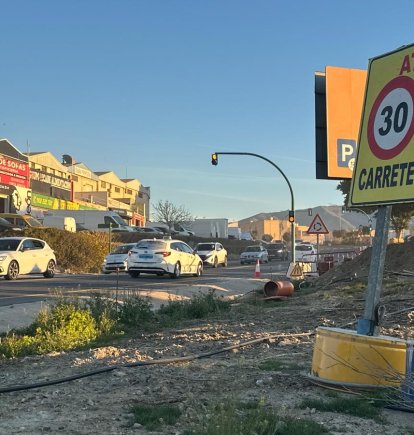 Inicio de obras en la carretera N-340a en Huércal de Almería.