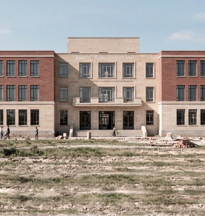 El Instituto Nacional de Enseñanza Media Masculino cuando estaba en obras, allá por 1966.