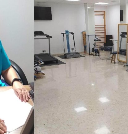 A la izquierda, Beatriz Prevosto, directora del Centro Sanitario Polivalente Sondean, de El Ejido. Al lado, una de sus salas.