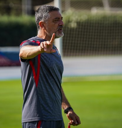 Xavi García Pimienta, entrenador del Almería.