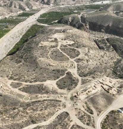 Vista aérea del yacimiento de Los Millares.