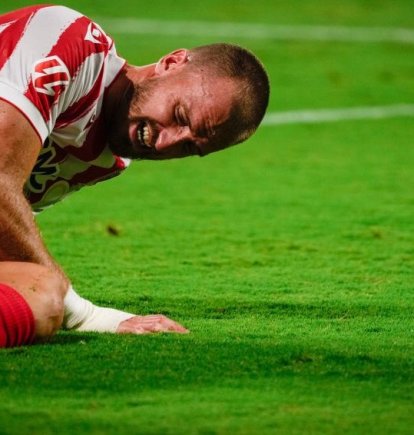 Rodrigo Ely se lesionó en el Córdoba-Almería de la 5ª jornada de Liga.