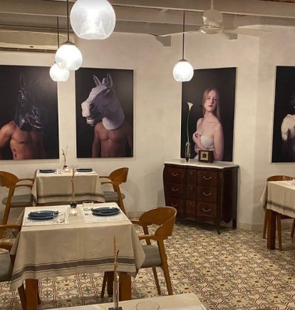 Interior del restaurante Lebeche.