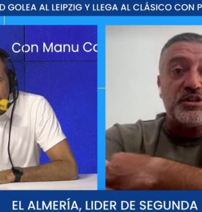 García Pimienta con Manu Carreño en El Larguero de la Cadena SER.