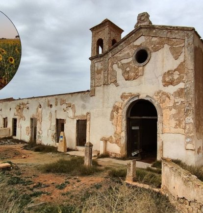 Una imagen de la influencer Ariane Hoyos junto a una imagen del Cortijo del Fraile.