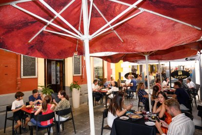 La terraza de Entrefinos, en el centro de Almería.