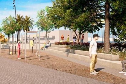 Diseño del exterior del Complejo Deportivo de Costacabana