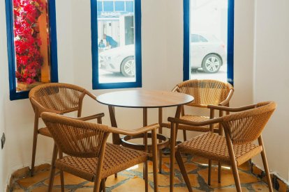 Decoración interior del bar