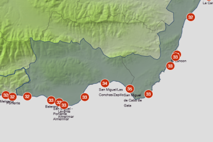 La predicción meteorológica para el 15 de agosto en Cabo de Gata.