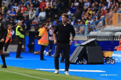 Rubi vio a un Almería muy sereno en Riazor pero no pudo frenar el golazo de Yeremay.