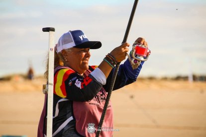Cristina García durante la competición.