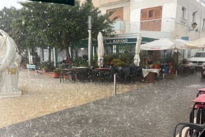 Granizo en Carboneras hace unos días.