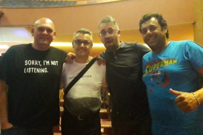 Una de las visitas del Comandante Lara a Almería.