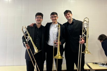 Agustín en el Concurso Nacional de trombón Miguel de la Fuente, en Castellón.