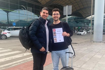 Agustín tras ganar el concurso internacional en Hungría.