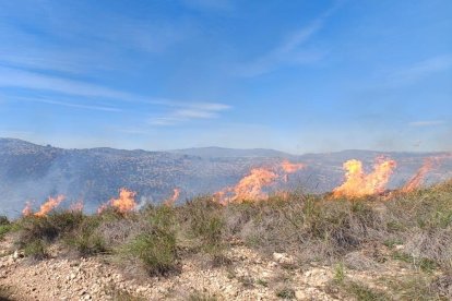 Incendio en el Arco de Cortina, en Carboneras.