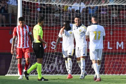 Cristiano en su última visita a Almería en agosto de 2025. Marcó gol de penalti con el Al-Nassr.