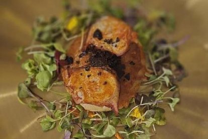 La coca de pulpo de Restaurante el Carbón.