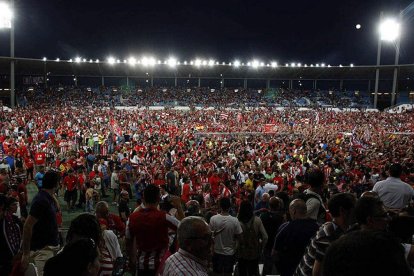Invasión de campo en el Mediterráneo después del 3-0 al Girona en 2013.