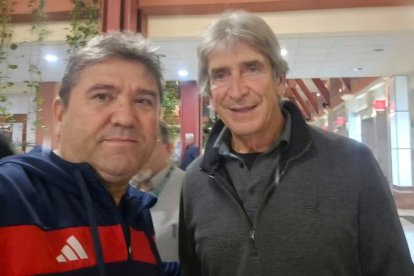 Con uno de los entrenadores más importantes del mundo, Manuel Pellegrini.