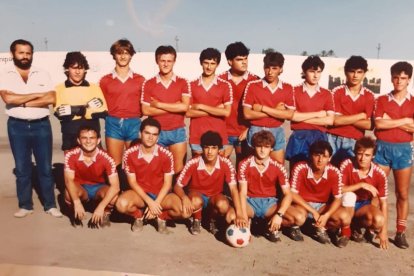 Fran Benavente también tiene guardadas imágenes de sus inicios en el fútbol.