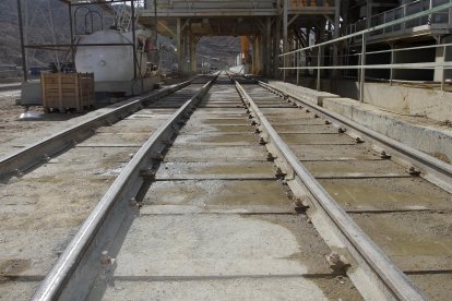 Obras del AVE en Almería en el año 2010.