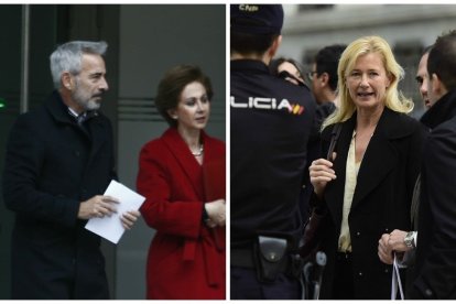 Imanol Arias y Ana Duato en los juzgados, en una imagen de archivo.