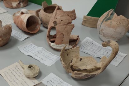 Piezas arqueológicas recuperadas.