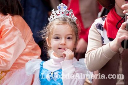 Murgas y comparsas llenaron ayer de alegría el centro de Almería