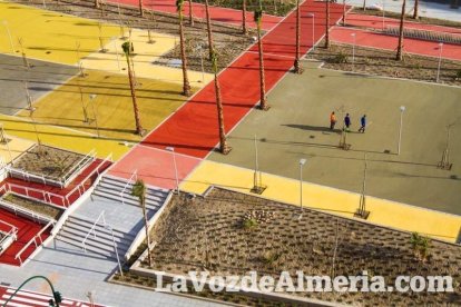 Los verdes y rojos muestran los caminos peatonales que recorrerán este espacio. Fotos: Juan Sánchez