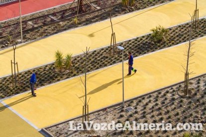 Los verdes y rojos muestran los caminos peatonales que recorrerán este espacio. Fotos: Juan Sánchez
