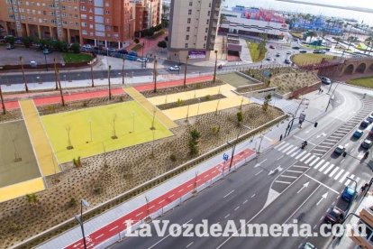 Los verdes y rojos muestran los caminos peatonales que recorrerán este espacio. Fotos: Juan Sánchez