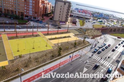 Los verdes y rojos muestran los caminos peatonales que recorrerán este espacio. Fotos: Juan Sánchez