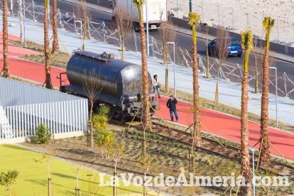 Los verdes y rojos muestran los caminos peatonales que recorrerán este espacio. Fotos: Juan Sánchez