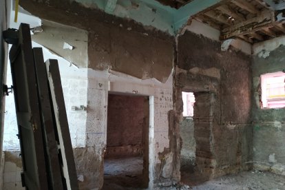 Interior de una de las salas que está en restauración