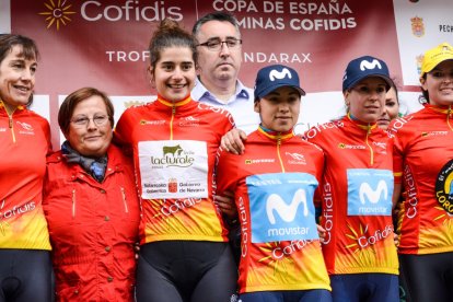 El podio nacional femenino en el Bajo Andarax.