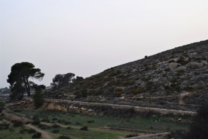 El cielo gris en La Molineta por las nubes de polvo.