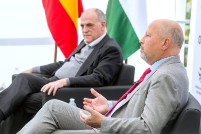 Javier Tebas con Javier Imbroda.