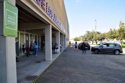 Espacio delimitado para la vacunación.