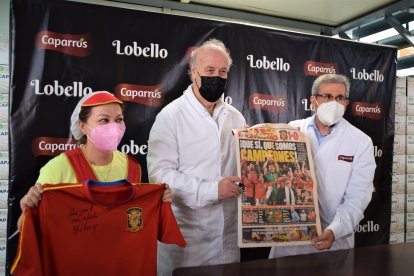 Del Bosque, recordando su triunfo en el Mundial.