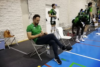 Manolo Berenguel, después de la final.