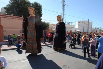 Los cabezudos en la Feria del año 2017.