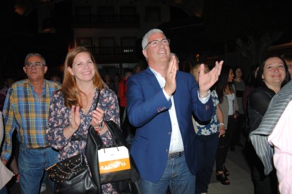 El alcalde disfrutando de la Feria del año 2017.